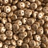 50 6mm Matte Gold Two Hole Glass Lentil Beads