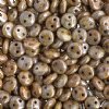 50 6mm Pistachio Two Hole Glass Lentil Beads
