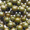 50 6mm Opaque Blue Travertine Round Glass Beads