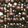 50 6mm Opaque Ivory Travertine Round Glass Beads