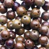 50 6mm Opaque Red Travertine Round Glass Beads