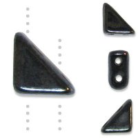 5.3g of 6mm Gunmetal Two-Hole Tango Glass Beads