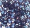 50 6mm Transparent Amethyst Lustre Two Hole Glass Lentil Beads
