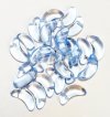 25, 6x15mm Transparent Light Sapphire Crescent Drop Beads