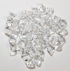 50 6x8mm Crystal Twisted Wave Glass Beads