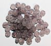 50 6x8mm Light Amethyst Marble Fluted Glass Melon Beads