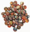 60 6x9mm Multi Marble Glass Spacer Beads