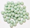 50 8mm Satin Light Green Lustre Glass Rose Beads
