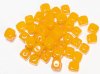40, 6x7mm Milky Orange Opal Cube Beads