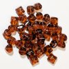 40 7x8mm Transparent Dark Topaz Pillow Beads