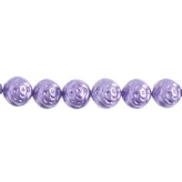 22, 8mm Crystal Metallic Violet Dyed Two Hole Candy Rose Beads