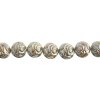 22, 8mm Aqua Coated White Alabaster with Apricot Two Hole Candy Rose Beads 