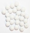 25 8mm Round Matte Opaque White Glass Beads