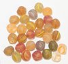 30 8mm Matte Autumn Striped Bumpy Nuggets