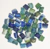 50 8mm Blue Green and White Marble Butterfly Beads