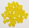 50 8mm Transparent Yellow Crackle Glass Beads