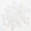 50 8mm Crystal White Marble Center Hole Flower Beads