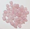 50 8mm Matte Pink & White Marble Glass Heart Beads