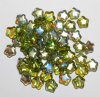 50 8mm Transparent Olive AB Star Beads