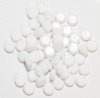 60 8x4mm Opaque White Disk Beads