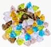50, 7mm Transparent Bell Flower Beads - Prairie Mix