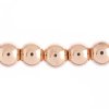 24 Inch Strand of 9mm Bright Gold Round Metalized Glass Beads