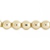 24 Inch Strand of 9mm Bright Gold Round Metalized Glass Beads