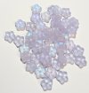 50 3x9mm Transparent Matte Alexandrite AB Flower Spacer Beads