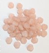 50 9mm Matte Marble Light Pink Pansy Flower Beads