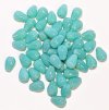 50 9x6mm Milky Green Opal Drop Beads