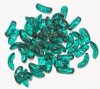 50 10mm Emerald Angel Wing Beads