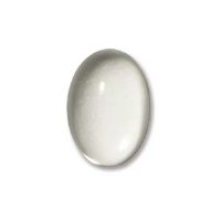 1 14x10mm Clear Unfoiled Oval Glass Cabochon