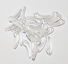 25 4x18mm Matte Crystal Glass Claw Beads