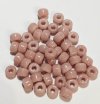 50 6x9mm Milky Rose Glass Crow Beads