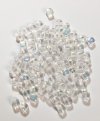 100 5mm Transparent Crystal AB Cube Beads