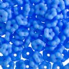 50, 5mm Opaque Blue Alabaster Glass Forget Me Not Flower Beads