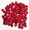 100 6mm Transparent Red Glass Heart Beads