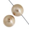 20 12mm Light Bronze Glass Pearl Beads