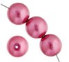16 inch strand of 4mm Rose Round Glass Pearl Beads