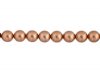 16 inch strand of 4mm Rose Gold Round Glass Pearl Beads