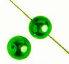 16 inch strand of 4mm Christmas Green Round Glass Pearl Beads
