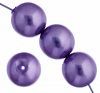 16 inch strand of 4mm Dark Purple Round Glass Pearl Beads