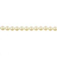 8 inch strand of 4mm Iridescent Light Cream Round Glass Pearl Beads