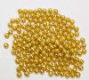 100 4mm Bright Gold Round Glass Pearl Beads