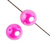 16 inch strand of 4mm Hot Pink Round Glass Pearl Beads