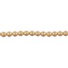 8 inch strand of 4mm Iridescent Dark Cream Round Glass Pearl Beads