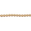 8 inch strand of 4mm Iridescent Dark Cream Round Glass Pearl Beads