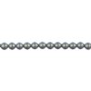 8 inch strand of 4mm Iridescent Grey Round Glass Pearl Beads