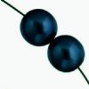 16 inch strand of 4mm Montana Blue Round Glass Pearl Beads