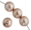 16 inch strand of 4mm Powder Almond Round Glass Pearl Beads